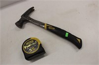 Stanley hammer & tape measure
