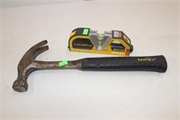 Estwing hammer and level
