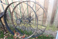 2 lg steel wheels 48" rd