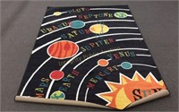 Black Solar System 5’ x 7’ 10” Rug