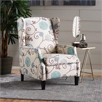 Recliner Chair White & Blue $299 Retail