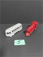 Midge Toy train and passenger car