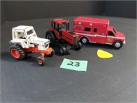 Ertl tractor and truck die cast lot of 3