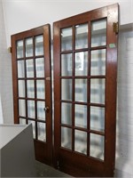 Set of solid wood French doors