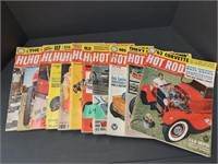 Vintage 1962 Hot Rod magazine lot of 11