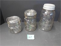 Atlas canning jar lot of 3