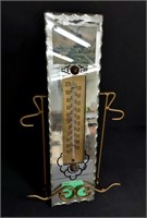 Vintage mirror framed thermometer