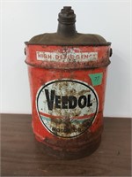Vintage Veedol 5G oil can