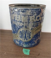 Vintage Dixie Jumbo peanuts tin