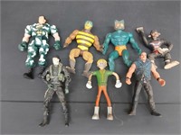 Box lot of assorted action figures toys