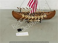 Viking - wood long boat model