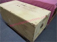 vintage storage box (footlocker style) -37in long