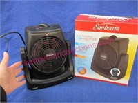 sunbeam fan + heater combo with box