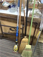 brooms, cleaning aides