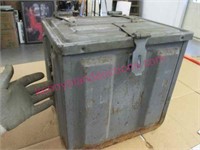 vintage metal ammunition case (ammo box)