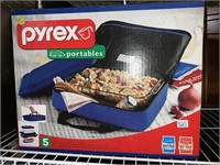 pyrex portable 5 piece set NEW in box