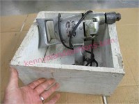 old b&d 1/2in electric drill in wooden box