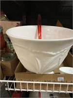 milk glass punch bowl, cups