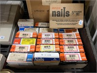 assorted nails .. most boxes half full
