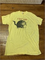 USA Tees I Luv' Cats Size Medium T-Shirt
