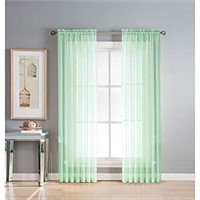window curtains mint color