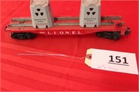 Lionel Flat Car 9234 w/ 2 Radioactive Waste Totes