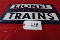 Lionel Trains sign - rail plaque