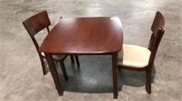 Wood table w/ matching chairs. Table-