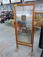 Mirror & Stand with Wood Frame