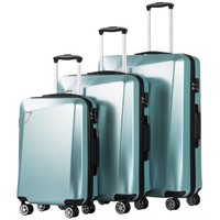 3 Piece Sets PC+ABS Spinner Suitcase Set