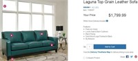 Abbyson Laguna Top Grain Leather Sofa