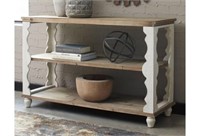 Alwyndale Console Sofa Table, Antique White/Brown
