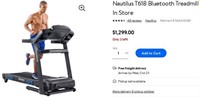 Nautilus T618 Bluetooth Treadmill with RunSocial 2