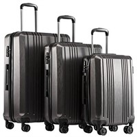 Expandable Suitcase PC+ABS 3 Piece Set