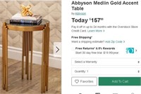 Abbyson Medlin Gold Accent Table