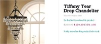 Tiffany Tear Drop Chandelier