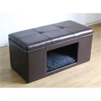 Pet Bed Tufted Storage Bench