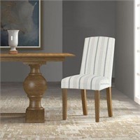 Baby Blue Striped Dining Chair