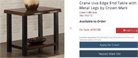 Elegant Two Tone Crane End Table