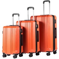Expandable Suitcase PC+ABS 3 Piece Set w TSA Lock
