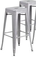 24 Inches Metal Bar Stool High Backless Stool