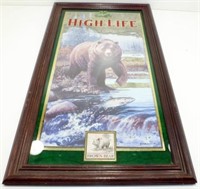 * Miller High Life "Brown Bear" Reflective Plaque