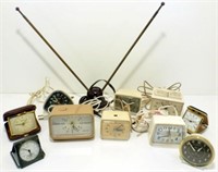 * 10 Vintage Travel Alarm Clocks - Westclox,