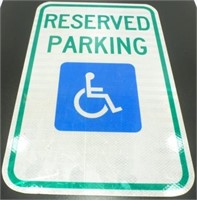 Metal Handicap Reserved Parking Sign