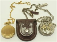 Lot of 3 Pocket Watches, All Running with Brand