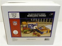 NRFB "MN Vikings" Metal Lunchbox with a Thermos