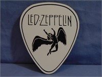 Etched Wood Rock Band Guitar Pick Wall Hanging - L