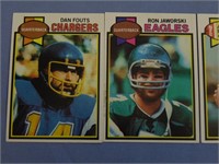 Three 1979 Topps Football Star Player Cards - Stau