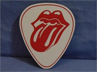 Etched Wood Rock Band Guitar Pick Wall Hanging - R