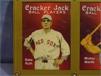 Two Mickey Mantle Baseball Cards In 4-Screw Double